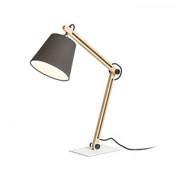NIZZA stolní Polycotton černá/dřevo 230V E14 7W - RED - DESIGN RENDL Obrázek pro produkt NIZZA stolní Polycotton černá/dřevo 230V E14 7W - RED - DESIGN RENDL