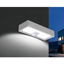 Venkovní nástěnné solární svítidlo LED DOMINO bílá 6W 4000K IP65 - CENTURY Obrázek pro produkt Venkovní nástěnné solární svítidlo LED DOMINO bílá 6W 4000K IP65 - CENTURY
