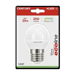 LED ECOLINE MINI GLOBE 3W E27 4000K 220d - CENTURY Obrázek pro produkt LED ECOLINE MINI GLOBE 3W E27 4000K 220d - CENTURY
