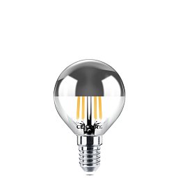 FILAMENT LED INCANTO CHIARA SFERA SILVER DOME 6W E14 2700K DIM - CENTURY Obrázek pro produkt FILAMENT LED INCANTO CHIARA SFERA SILVER DOME 6W E14 2700K DIM - CENTURY