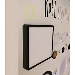VÝPRODEJ VZORKU - DISC SLIM SQ stropní svítidlo 225x225mm černé 24W 3000K - KOHL-Lighting Obrázek pro produkt VÝPRODEJ VZORKU - DISC SLIM SQ stropní svítidlo 225x225mm černé 24W 3000K - KOHL-Lighting