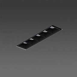 Zápustné svítidlo LENT MODULAR TRIMLESS 143x43mm černé 60º 5x2W CRI90 3000K DALI - BPM Obrázek pro produkt Zápustné svítidlo LENT MODULAR TRIMLESS 143x43mm černé 60º 5x2W CRI90 3000K DALI - BPM