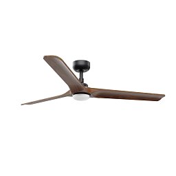 HEYWOOD L LED stropní ventilátor, černá/tmavé dřevo s DC motorem - FARO Obrázek pro produkt HEYWOOD L LED stropní ventilátor, černá/tmavé dřevo s DC motorem - FARO