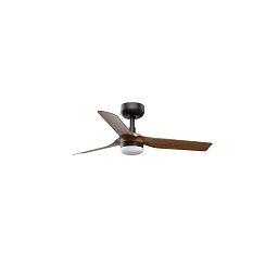 MINI PUNT S LED stropní ventilátor, černá/tmavé dřevo s DC motorem - FARO Obrázek pro produkt MINI PUNT S LED stropní ventilátor, černá/tmavé dřevo s DC motorem - FARO