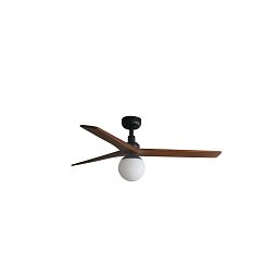 KLIM M stropní ventilátor, černá/ořech DC E27 - FARO Obrázek pro produkt KLIM M stropní ventilátor, černá/ořech DC E27 - FARO