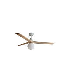 KLIM M stropní ventilátor, bílá/světlý dub DC E27 - FARO Obrázek pro produkt KLIM M stropní ventilátor, bílá/světlý dub DC E27 - FARO
