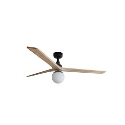 KLIM L stropní ventilátor, černá/světlý dub DC E27 - FARO Obrázek pro produkt KLIM L stropní ventilátor, černá/světlý dub DC E27 - FARO