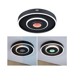 LED stropní svítidlo Spaceglow RGB+ 230V 22W černá mat - PAULMANN Obrázek pro produkt LED stropní svítidlo Spaceglow RGB+ 230V 22W černá mat - PAULMANN