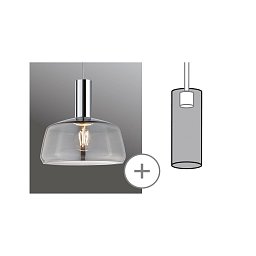 URail stínidlo Neila 2Easy 230mm kouřové sklo - PAULMANN Obrázek pro produkt URail stínidlo Neila 2Easy 230mm kouřové sklo - PAULMANN