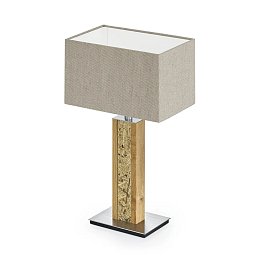 Stolní lampa Karl H Quadra 41 juta / dřevo / seno E27 max.60W - HERZBLUT Obrázek pro produkt Stolní lampa Karl H Quadra 41 juta / dřevo / seno E27 max.60W - HERZBLUT