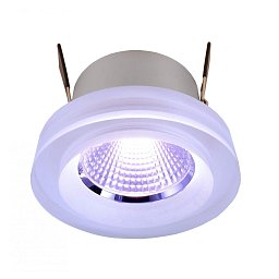 VÝPRODEJ VZORKU - Zápustné stropní svítidlo COB 68 Acryl 8W LED 227lm stříbrná - LIGHT IMPRESSIONS Obrázek pro produkt VÝPRODEJ VZORKU - Zápustné stropní svítidlo COB 68 Acryl 8W LED 227lm stříbrná - LIGHT IMPRESSIONS