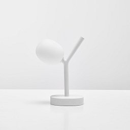 Stolní lampa IVY BATTERY 1,2W G4 triplex opál mat / bílý matovaný komaxit se strukturou - BROKIS Obrázek pro produkt Stolní lampa IVY BATTERY 1,2W G4 triplex opál mat / bílý matovaný komaxit se strukturou - BROKIS