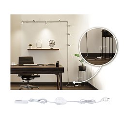 URail napájecí kabel s vypínačem 2m max. 1000W matný chrom - PAULMANN Obrázek pro produkt URail napájecí kabel s vypínačem 2m max. 1000W matný chrom - PAULMANN
