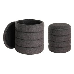 Taburetka 2 velikosti černá AMPAHAKA 424124 - LIVING Obrázek pro produkt Taburetka 2 velikosti černá AMPAHAKA 424124 - LIVING