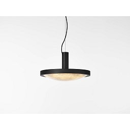 Závěsné svítidlo CONVEX M triplex opál BROKISGLASS / matná / černý komaxit se strukturou / textil.kabel - BROKIS Obrázek pro produkt Závěsné svítidlo CONVEX M triplex opál BROKISGLASS / matná / černý komaxit se strukturou / textil.kabel - BROKIS