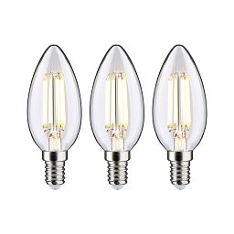 Eco-Line Filament 230V LED svíčka E14 3ks-sada 98mm 2,5W 3000K čirá - PAULMANN Obrázek pro produkt Eco-Line Filament 230V LED svíčka E14 3ks-sada 98mm 2,5W 3000K čirá - PAULMANN