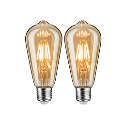 Vintage Edition set LED žárovka E27 230V 2x6,5W 2500K zlatá - PAULMANN Obrázek pro produkt Vintage Edition set LED žárovka E27 230V 2x6,5W 2500K zlatá - PAULMANN