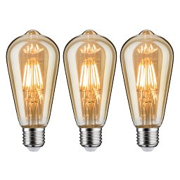 1879 set LED žárovka Rustika E27 230V 3x6W 1700K stmívatelné zlatá - PAULMANN Obrázek pro produkt 1879 set LED žárovka Rustika E27 230V 3x6W 1700K stmívatelné zlatá - PAULMANN