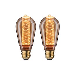 Inner Glow Edition sada LED žárovka E27 230V 2x4W 1800K zlatá spirála - PAULMANN Obrázek pro produkt Inner Glow Edition sada LED žárovka E27 230V 2x4W 1800K zlatá spirála - PAULMANN