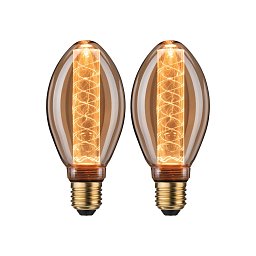 Inner Glow Edition sada LED žárovka E27 230V 2x4W 1800K zlatá spirála - PAULMANN Obrázek pro produkt Inner Glow Edition sada LED žárovka E27 230V 2x4W 1800K zlatá spirála - PAULMANN