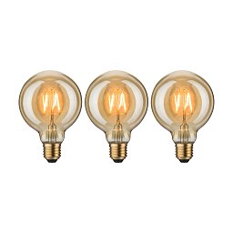1879 set LED Globe E27 230V 3x2,7W 1700K zlatá - PAULMANN Obrázek pro produkt 1879 set LED Globe E27 230V 3x2,7W 1700K zlatá - PAULMANN
