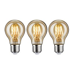 Vintage Edition set LED žárovka E27 230V 3x4,7W 2500K zlatá - PAULMANN Obrázek pro produkt Vintage Edition set LED žárovka E27 230V 3x4,7W 2500K zlatá - PAULMANN
