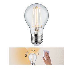 Set 3-krokové-stmívatelné LED žárovka E27 230V 4x8W 2700K stmívatelné čirá - PAULMANN Obrázek pro produkt Set 3-krokové-stmívatelné LED žárovka E27 230V 4x8W 2700K stmívatelné čirá - PAULMANN