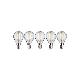 Filament set LED kapka E14 230V 5x4,8W 2700K stmívatelné čirá - PAULMANN Obrázek pro produkt Filament set LED kapka E14 230V 5x4,8W 2700K stmívatelné čirá - PAULMANN