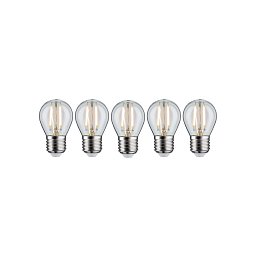 Filament set LED kapka E27 230V 5x2,6W 2700K čirá - PAULMANN Obrázek pro produkt Filament set LED kapka E27 230V 5x2,6W 2700K čirá - PAULMANN