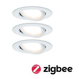 Smart Home Zigbee set Smart Home Zigbee 3.0 vestavné svítidlo Nova Coin + Zigbee Cephei výklopné kruhové 84mm 50° Coin 3x6W 230V 2700K bílá mat - PAULMANN Obrázek pro produkt Smart Home Zigbee set Smart Home Zigbee 3.0 vestavné svítidlo Nova Coin + Zigbee Cephei výklopné kruhové 84mm 50° Coin 3x6W 230V 2700K bílá mat - PAULMANN