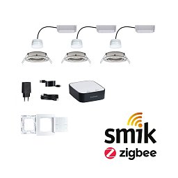 Startovací sada Smart Home smik Gateway nástěnný ovladač + LED vestavné svítidlo Nova Plus Coin základní sada výklopné měnitelná bílá - PAULMANN Obrázek pro produkt Startovací sada Smart Home smik Gateway nástěnný ovladač + LED vestavné svítidlo Nova Plus Coin základní sada výklopné měnitelná bílá - PAULMANN