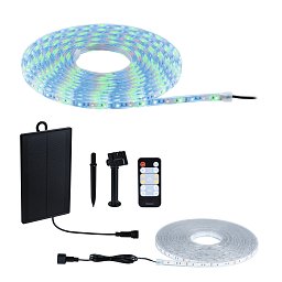 LED pásek solární vč. dálkový ovladač 10m IP44 3,8W 14lm/m 60 LEDs/m RGB - PAULMANN Obrázek pro produkt LED pásek solární vč. dálkový ovladač 10m IP44 3,8W 14lm/m 60 LEDs/m RGB - PAULMANN
