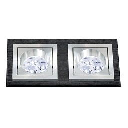 Vestavné svítidlo Aluminio Negro, černá 2x 7W LED 230V - BPM Obrázek pro produkt Vestavné svítidlo Aluminio Negro, černá 2x 7W LED 230V - BPM
