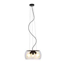 AMANDA závěsná matná černá čiré sklo 230V E27 3x15W - RED - DESIGN RENDL Obrázek pro produkt AMANDA závěsná matná černá čiré sklo 230V E27 3x15W - RED - DESIGN RENDL