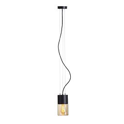 QUINN závěsná černá jantarové sklo 230V E27 11W IP54 - RED - DESIGN RENDL Obrázek pro produkt QUINN závěsná černá jantarové sklo 230V E27 11W IP54 - RED - DESIGN RENDL