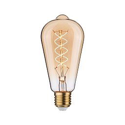 Rustic Shine Standard 230V LED žárovka E27 Filament S-Form 4,2W 1800K stmívatelné zlatá - PAULMANN Obrázek pro produkt Rustic Shine Standard 230V LED žárovka E27 Filament S-Form 4,2W 1800K stmívatelné zlatá - PAULMANN
