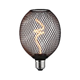 Kovic Glow Standard 230V LED Globe E27 4W 1800K stmívatelné černá - PAULMANN Obrázek pro produkt Kovic Glow Standard 230V LED Globe E27 4W 1800K stmívatelné černá - PAULMANN