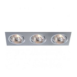 Vestavné svítidlo Aluminio Plata, kartáčovaný hliník 3x75W, 230V - BPM Obrázek pro produkt Vestavné svítidlo Aluminio Plata, kartáčovaný hliník 3x75W, 230V - BPM