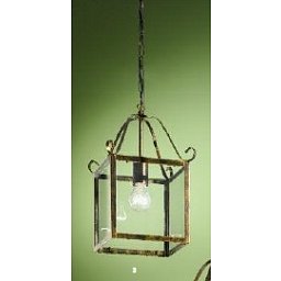 Závěsné svítidlo 1xE27 antik/zlato, 21,5x21,5cm, výška 39cm - ORION Obrázek pro produkt Závěsné svítidlo 1xE27 antik/zlato, 21,5x21,5cm, výška 39cm - ORION