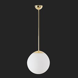 ADRIA P2 závěsné skleněné svítidlo mosaz leštěná / bílá IP40 100W E27 - OSMONT Obrázek pro produkt ADRIA P2 závěsné skleněné svítidlo mosaz leštěná / bílá IP40 100W E27 - OSMONT