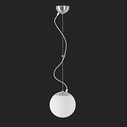 ADRIA L1 závěsné skleněné svítidlo nerez broušená / bílá IP40 75W E27 - OSMONT Obrázek pro produkt ADRIA L1 závěsné skleněné svítidlo nerez broušená / bílá IP40 75W E27 - OSMONT