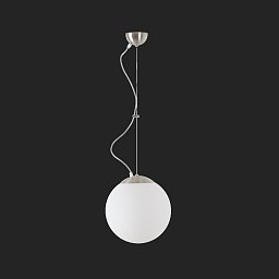 ADRIA L2 závěsné skleněné svítidlo nerez broušená / bílá IP40 100W E27 - OSMONT Obrázek pro produkt ADRIA L2 závěsné skleněné svítidlo nerez broušená / bílá IP40 100W E27 - OSMONT
