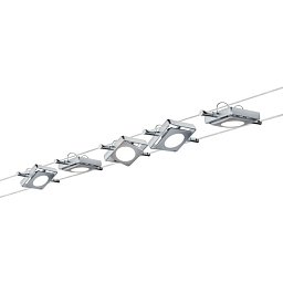 Lankový systém LED 5x4W MacLED 230V/12V DC matný chrom - PAULMANN Obrázek pro produkt Lankový systém LED 5x4W MacLED 230V/12V DC matný chrom - PAULMANN