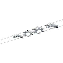 Lankový systém LED 4x4W MacLED 230V/12V DC matný chrom - PAULMANN Obrázek pro produkt Lankový systém LED 4x4W MacLED 230V/12V DC matný chrom - PAULMANN