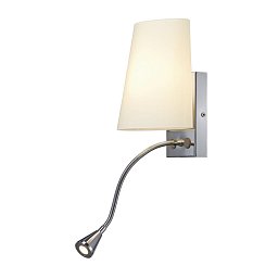 COUPA FLEXLED nástěnná chrom/satinované sklo 230V G9+LED LED 40+3W 30° 3000K - BIG WHITE (SLV) Obrázek pro produkt COUPA FLEXLED nástěnná chrom/satinované sklo 230V G9+LED LED 40+3W 30° 3000K - BIG WHITE (SLV)