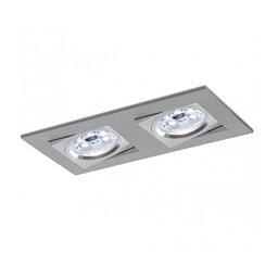 Vestavné svítidlo Aluminio Plata, kartáčovaný hliník 2x50W, 230V - BPM Obrázek pro produkt Vestavné svítidlo Aluminio Plata, kartáčovaný hliník 2x50W, 230V - BPM