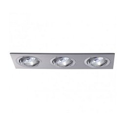 Vestavné svítidlo Aluminio Plata, kartáčovaný hliník 3x50W, 12V - BPM Obrázek pro produkt Vestavné svítidlo Aluminio Plata, kartáčovaný hliník 3x50W, 12V - BPM