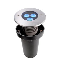 Zemní zápustné svítidlo III stříbrná 6W LED RGB 460-630nm pojezdové - LIGHT IMPRESSIONS Obrázek pro produkt Zemní zápustné svítidlo III stříbrná 6W LED RGB 460-630nm pojezdové - LIGHT IMPRESSIONS