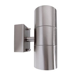 Nástěnné svítidlo Zilly "Up & Down" 2x35W GU10 IP44 stříbrná - LIGHT IMPRESSIONS Obrázek pro produkt Nástěnné svítidlo Zilly "Up & Down" 2x35W GU10 IP44 stříbrná - LIGHT IMPRESSIONS