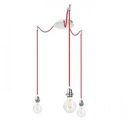 KOMBIX 3 závěsná sada CHZ+ČEK+CHO 230V E27 3x28W - RED - DESIGN RENDL Obrázek pro produkt KOMBIX 3 závěsná sada CHZ+ČEK+CHO 230V E27 3x28W - RED - DESIGN RENDL